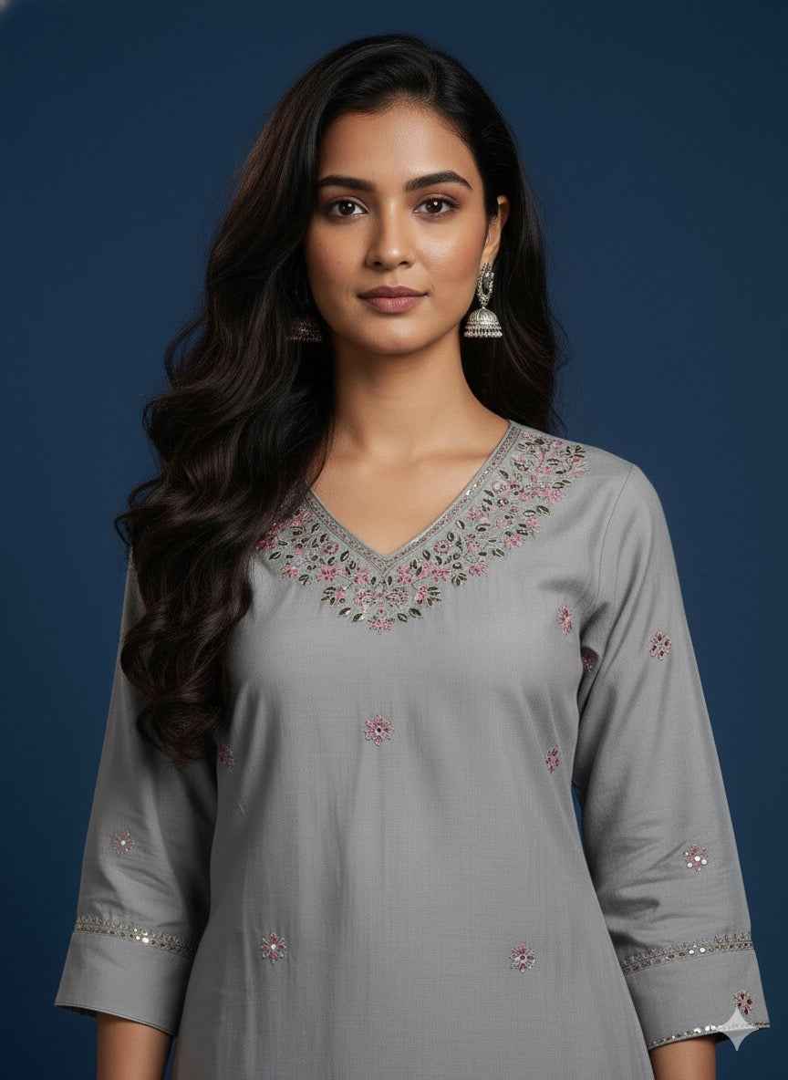 Pure muslin  Three Piece Dupatta Set CS0213