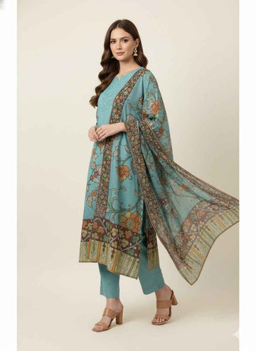 Pure Cotton Three Piece Digital Print Dupatta Set CS0232