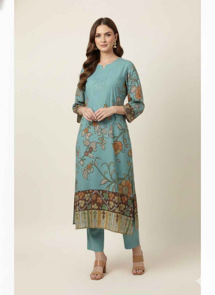 Pure Cotton Three Piece Digital Print Dupatta Set CS0232