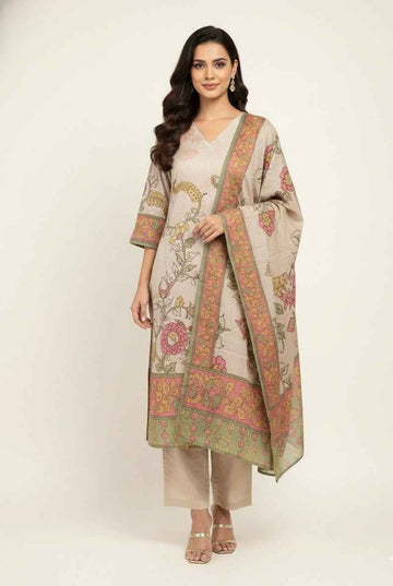 Pure Cotton Three Piece Digital Print Dupatta Set CS0231