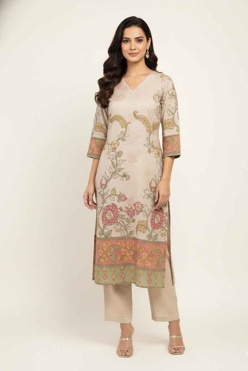 Pure Cotton Three Piece Digital Print Dupatta Set CS0231