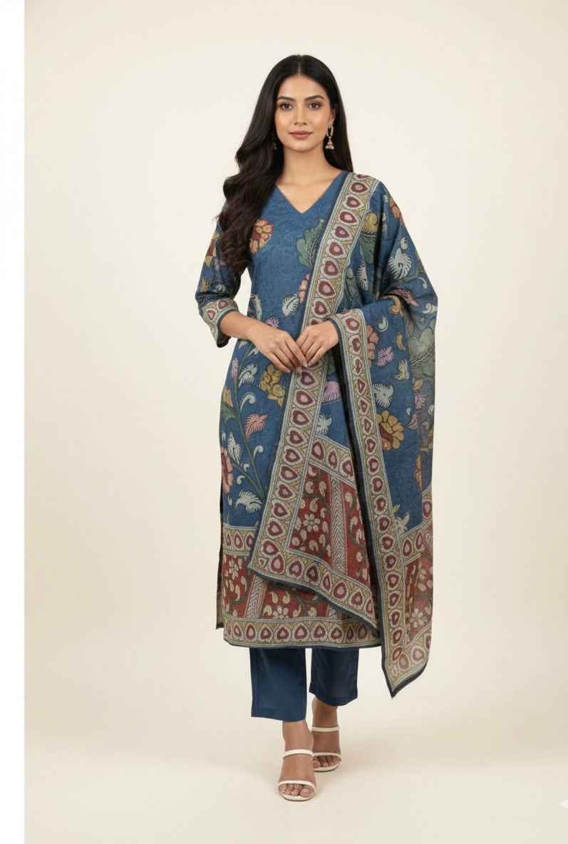 Pure Cotton Three Piece Digital Print Dupatta Set CS0229