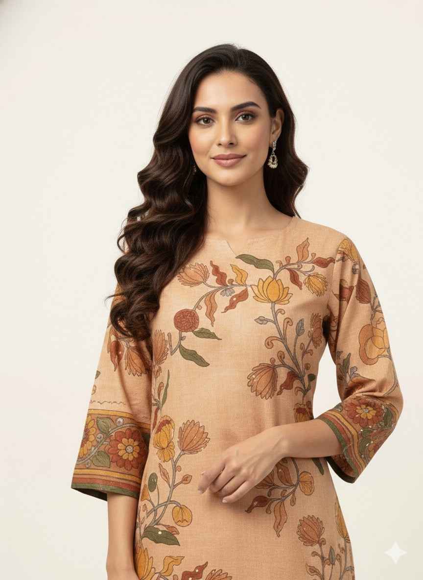 Pure Cotton Three Piece Digital Print Dupatta Set CS0227