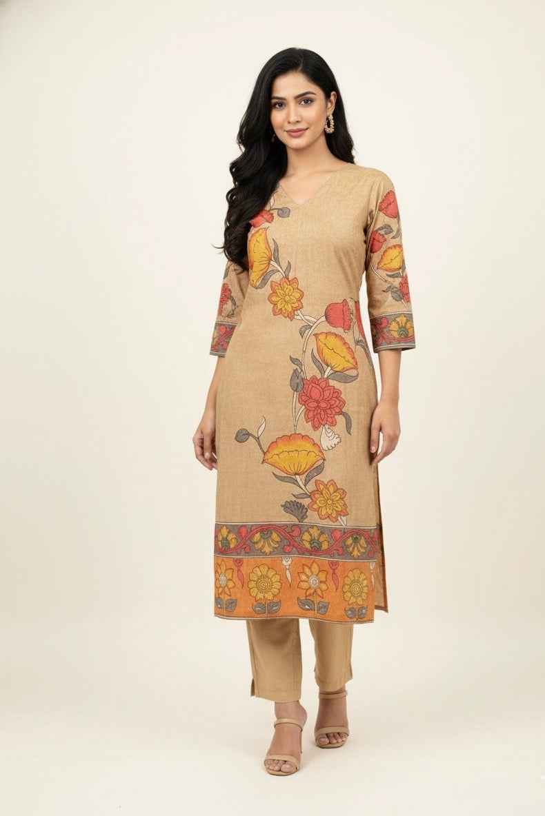 Pure Cotton Three Piece Digital Print Dupatta Set CS0226