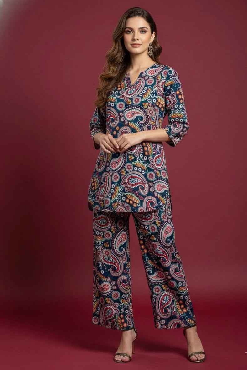 Pure Cotton Two Piece Co Ord Set COS078