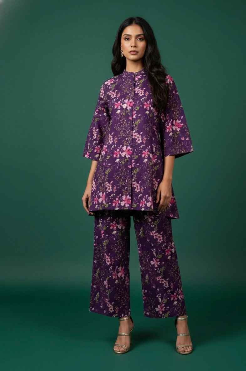 Pure Cotton Two Piece Co Ord Set C0S079