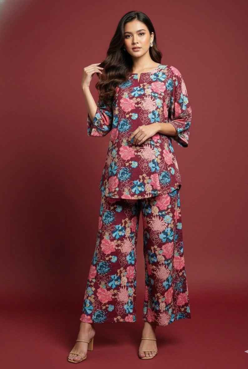 Pure Cotton Two Piece Co Ord Set COS074