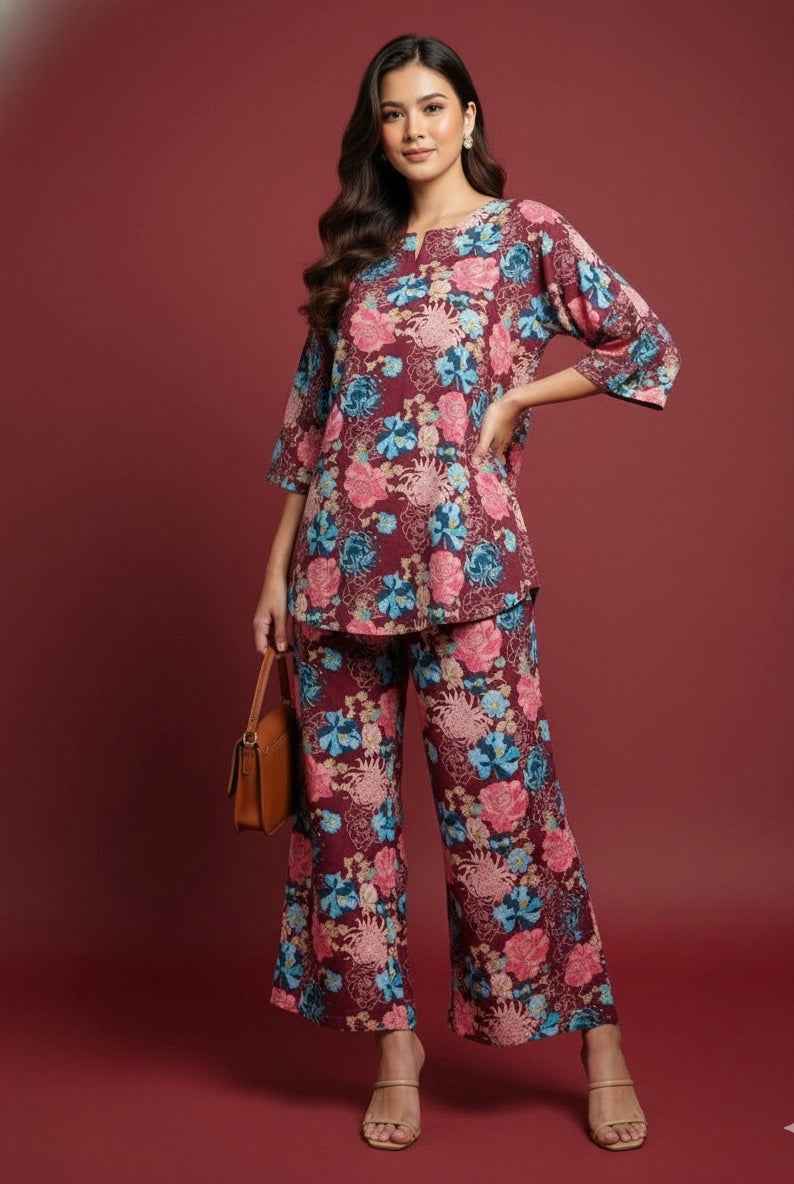 Pure Cotton Two Piece Co Ord Set COS074