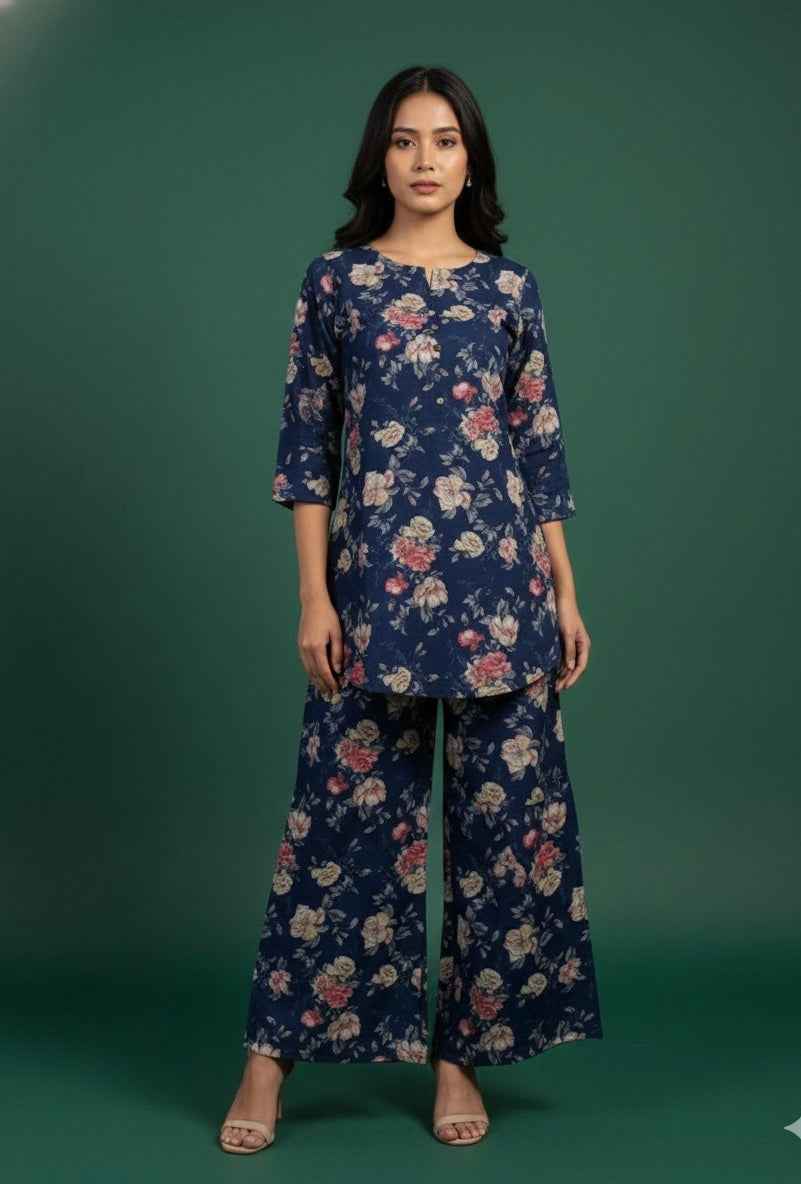 Pure Cotton Two Piece Co Ord Set COS075