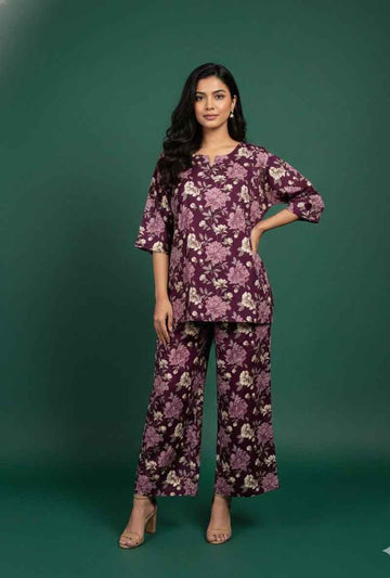 Pure Cotton Two Piece Co Ord Set COS077