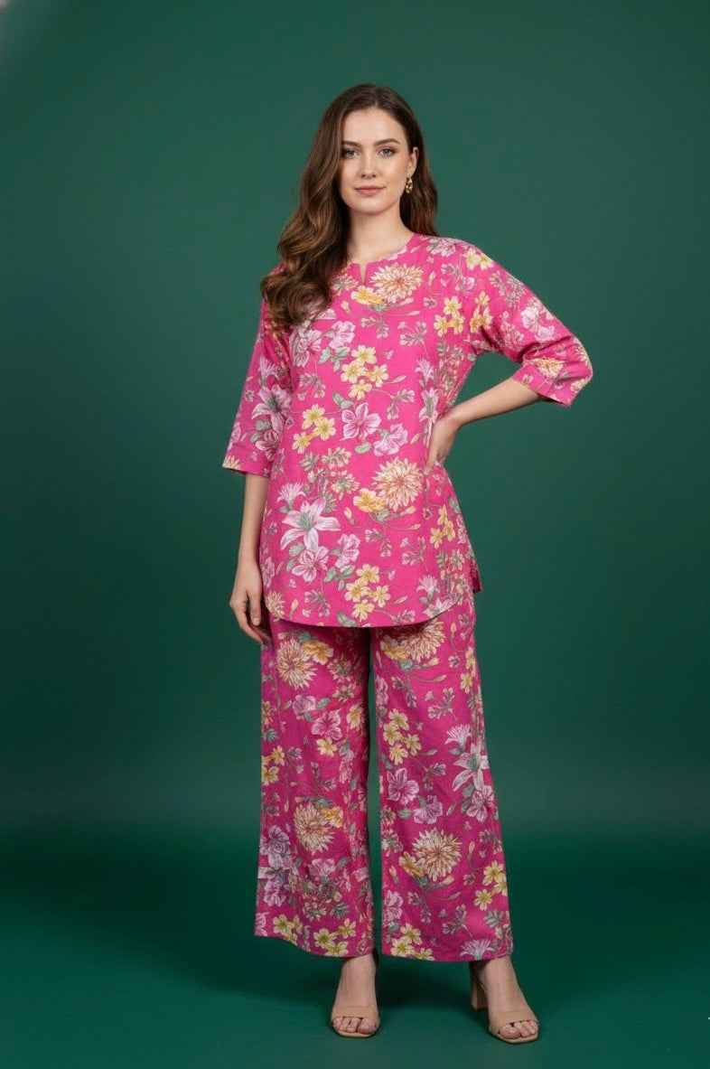 Pure Cotton Two Piece Co Ord Set COS072