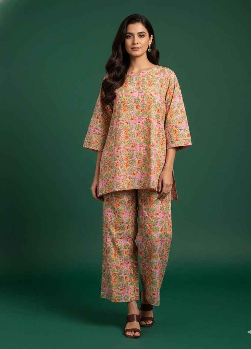 Pure Cotton Two Piece Co Ord Set COS068