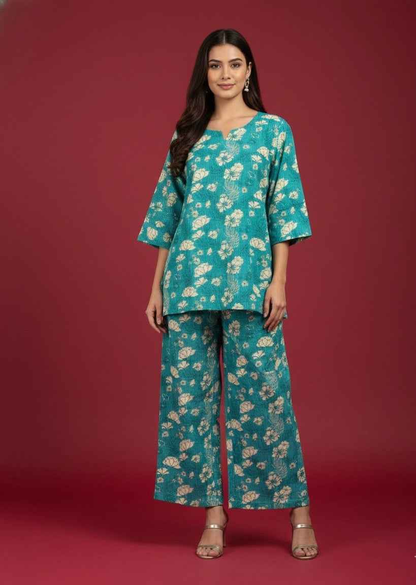 Pure Cotton Two Piece Co Ord Set COS065