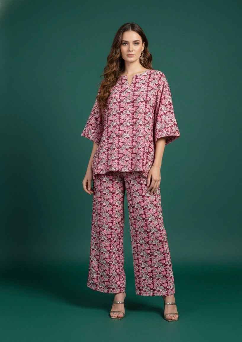 Pure Cotton Two Piece Co Ord Set COS064