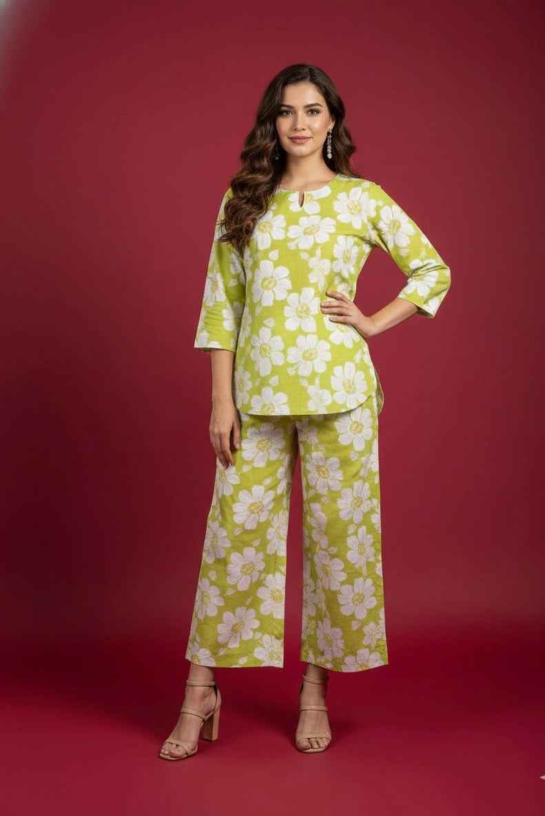 Pure Cotton Two Piece Co Ord Set COS054