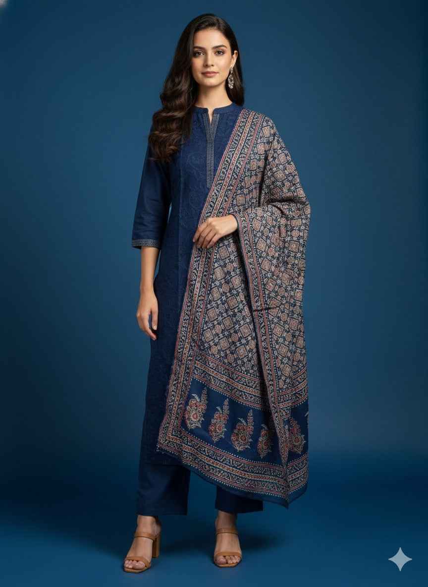 Pure Cotton Three Piece Dupatta Set CS0248