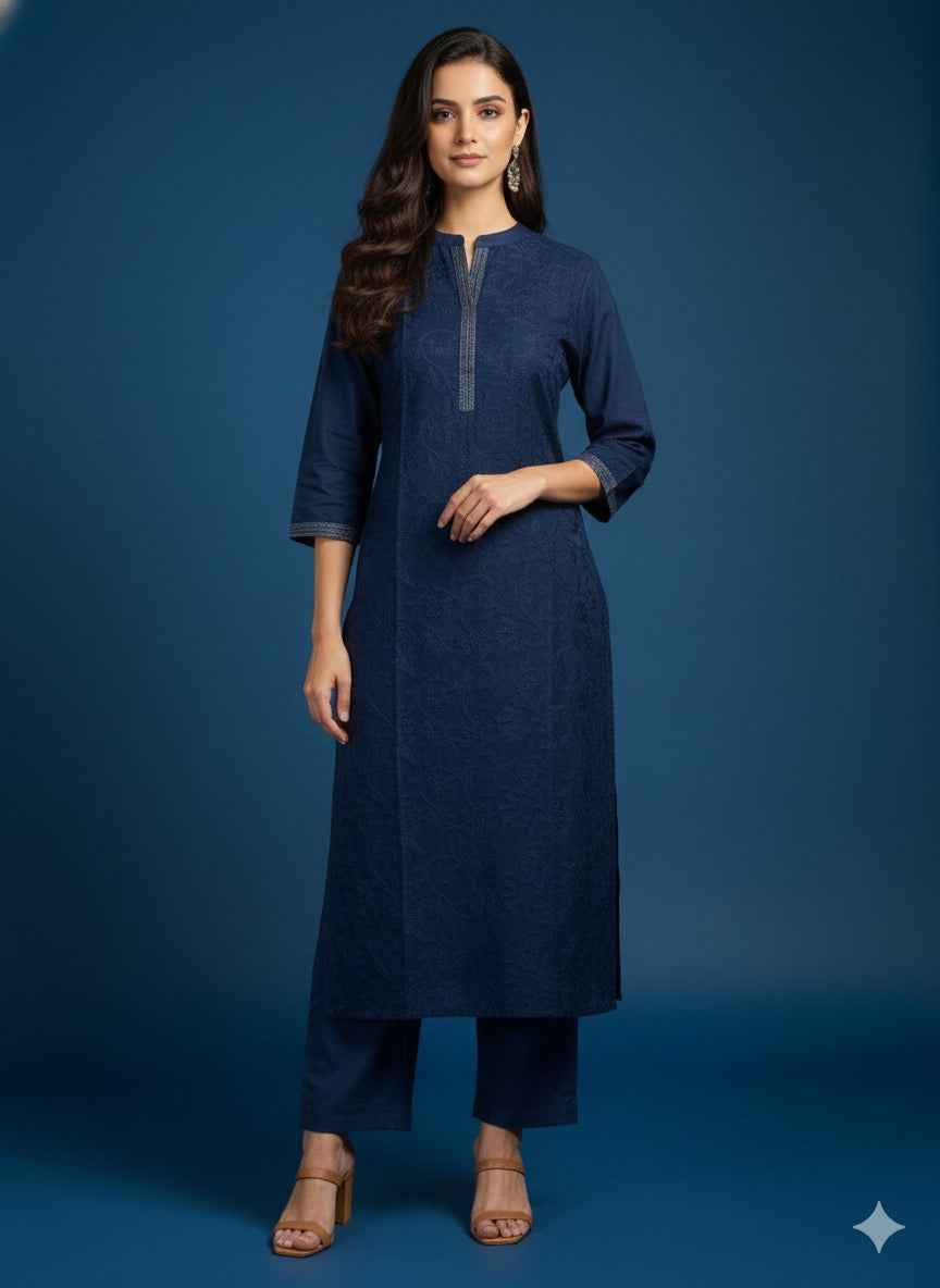 Pure Cotton Three Piece Dupatta Set CS0248