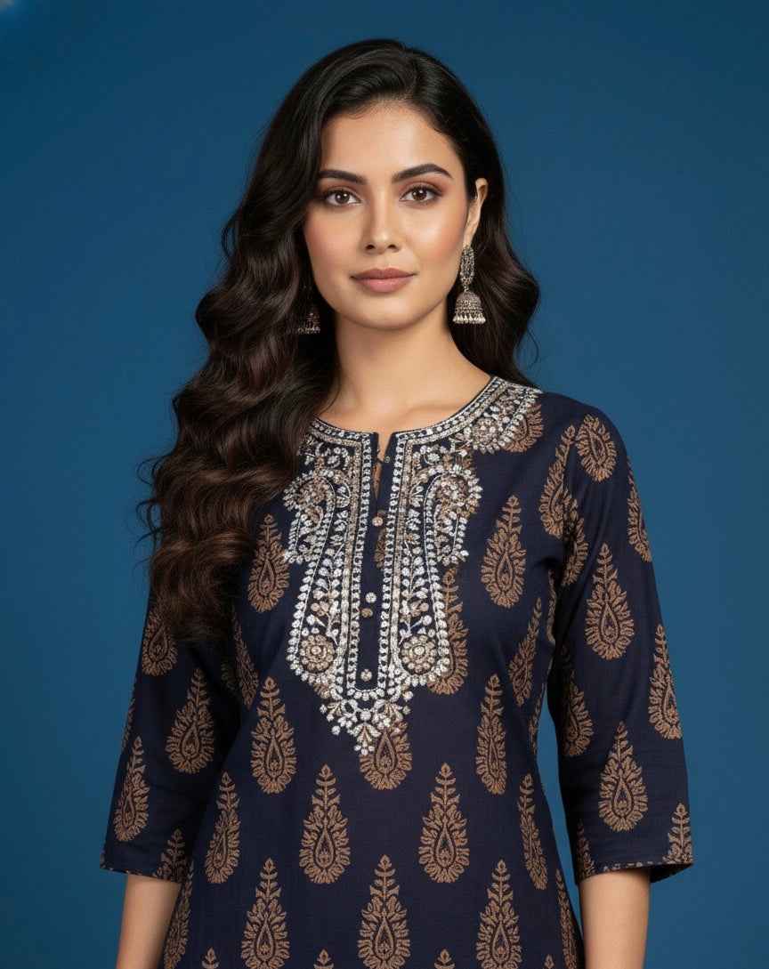 Pure Cotton Three Piece Dupatta Set CS0241