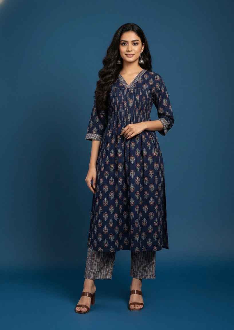 Pure Cotton Three Piece Dupatta Set  CS0239