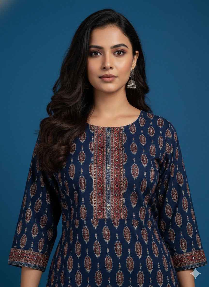 Pure Cotton Three Piece Dupatta Set  CS0238