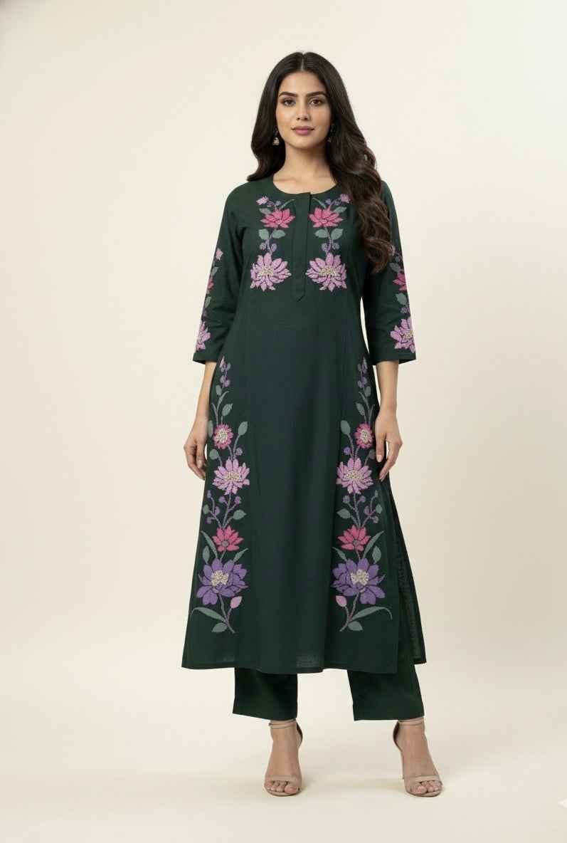 Pure Cotton Flex Two Piece Pant Set  PS087