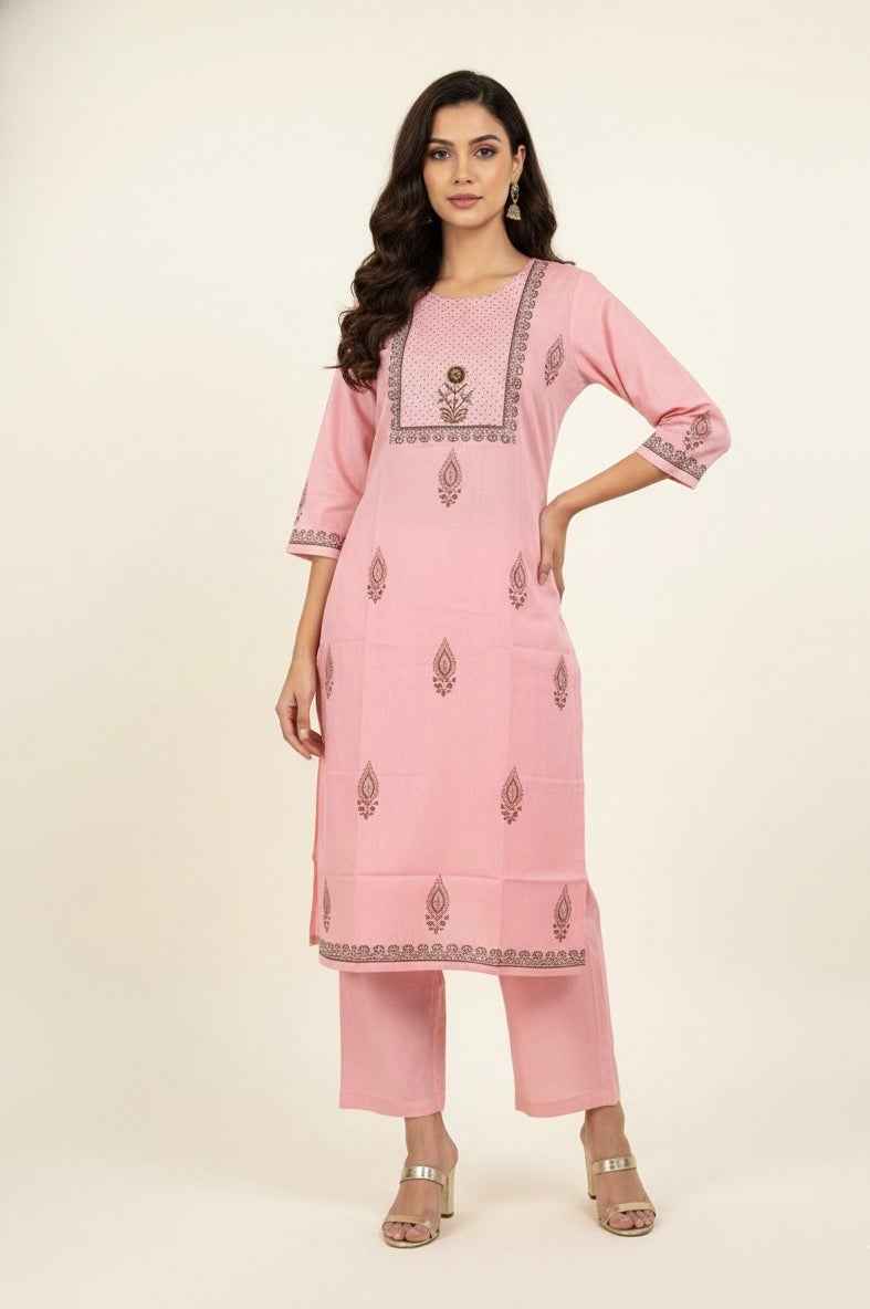 Pure Cotton Flex Two Piece Pant Set  PS085