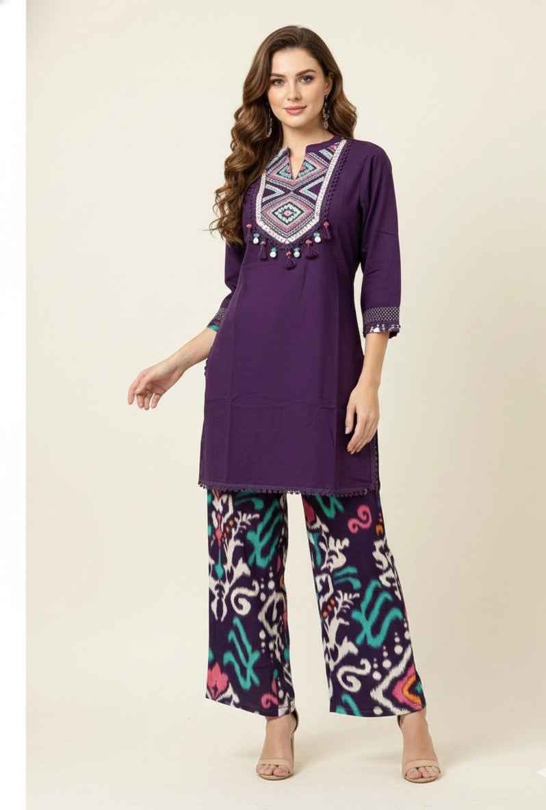 Pure Cotton Two Piece Co Ord Set C0S081