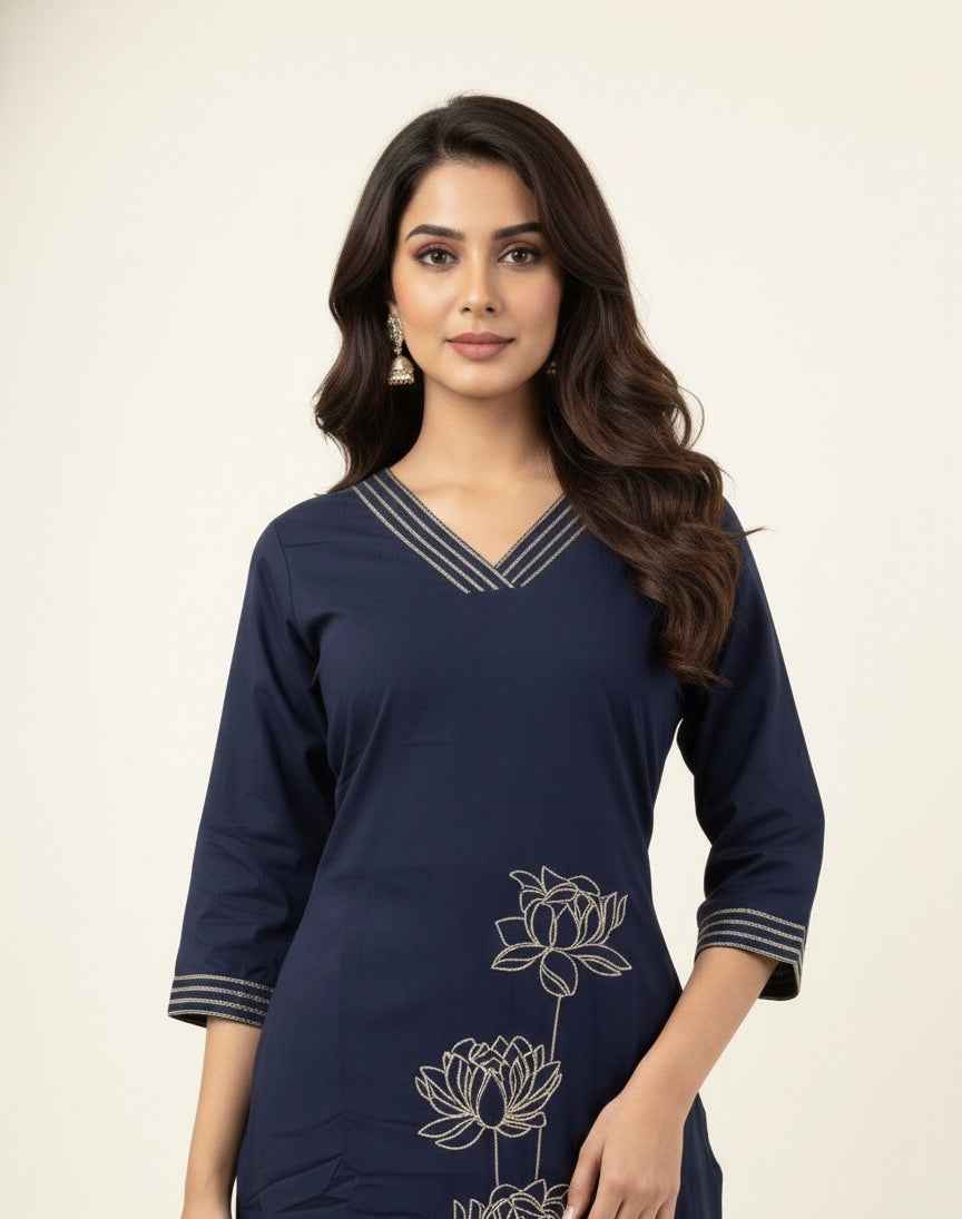 Pure Cotton Two Piece Pant Set  PS077