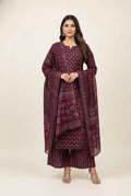 Pure Cotton Three Piece Dupatta Set  CS0256