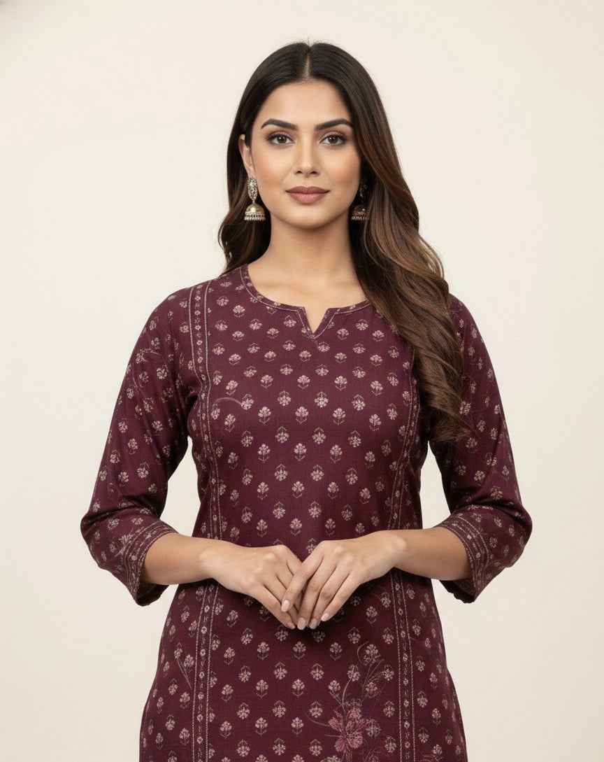 Pure Cotton Three Piece Dupatta Set  CS0256