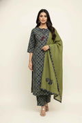 Pure Cotton Three Piece Dupatta Set  CS0260