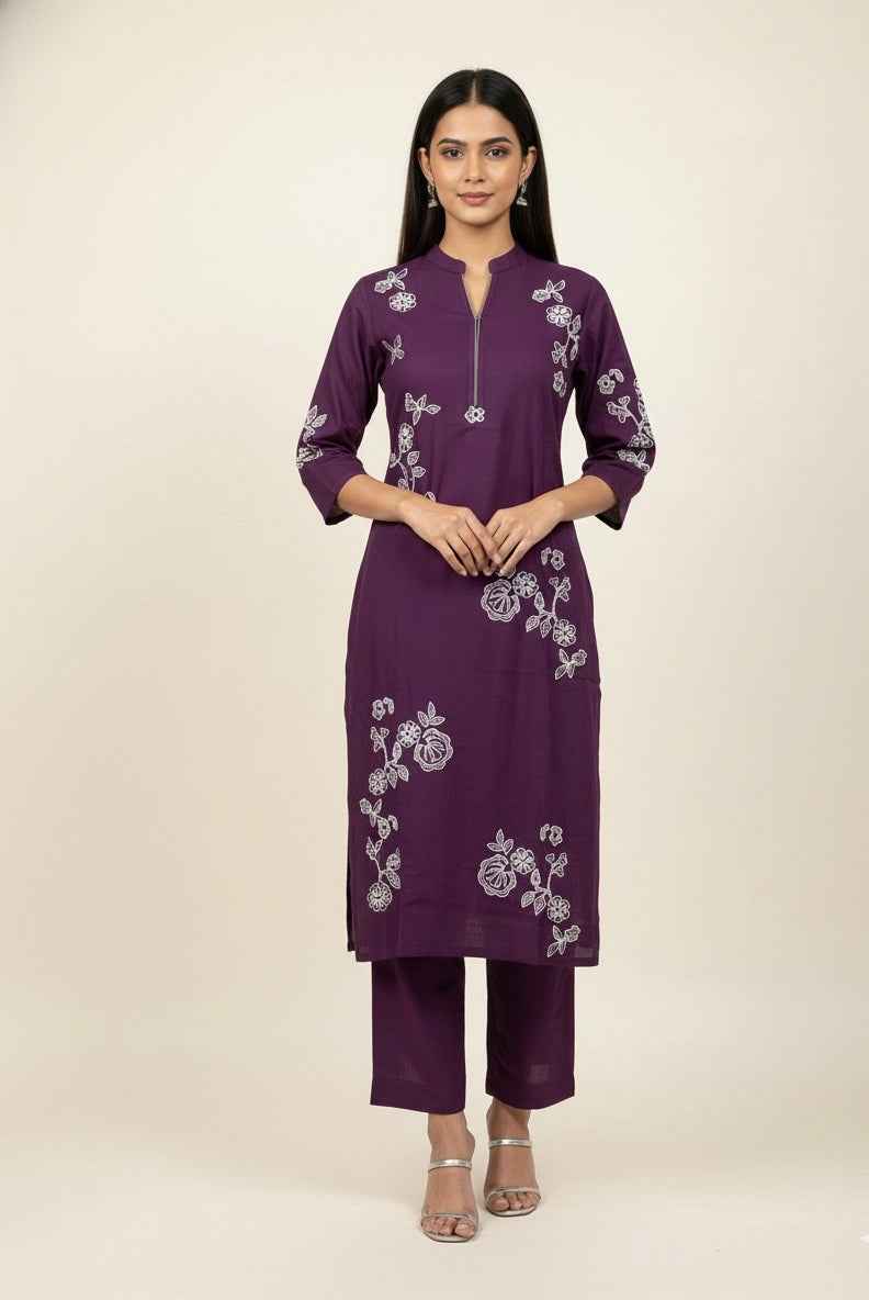 Pure Cotton Three Piece Dupatta Set CS0261