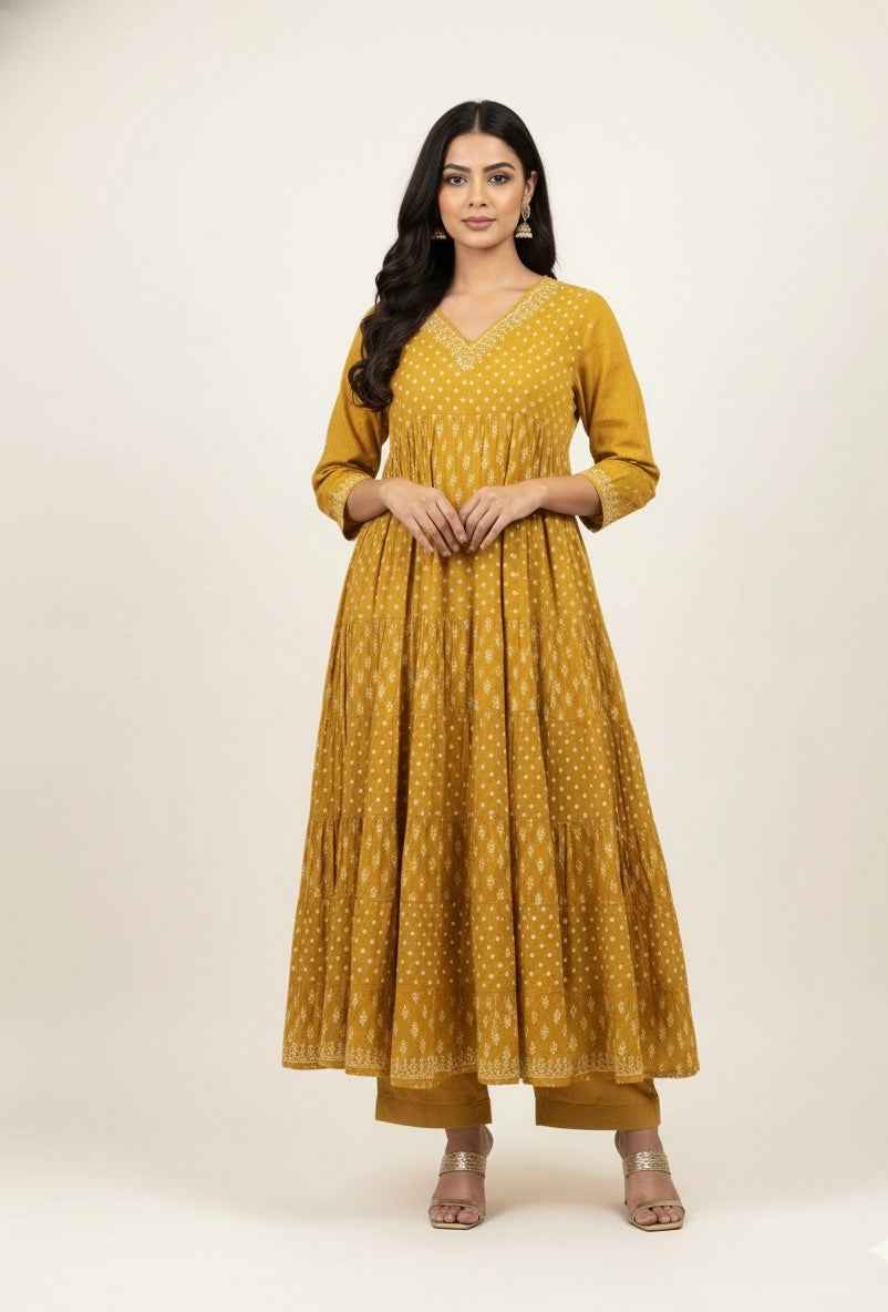 Pure  A Line Anarkali Dupatta Set ANK023