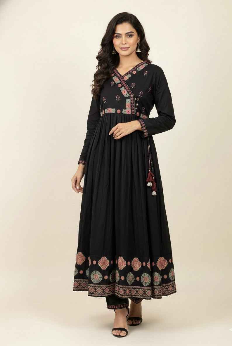 Pure Mul Cotton A Line Anarkali Dupatta Set ANK018