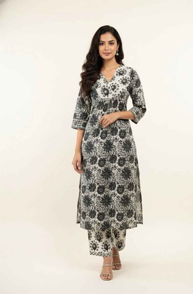 Pure Cotton Three Piece Dupatta Set CS0263