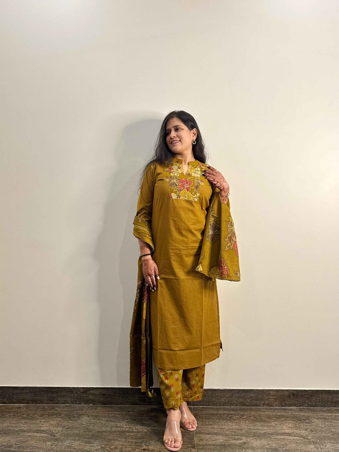 Pure Cotton Straight Dupatta Set