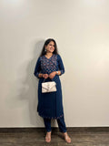Pure Cotton V Neck Dupatta Set