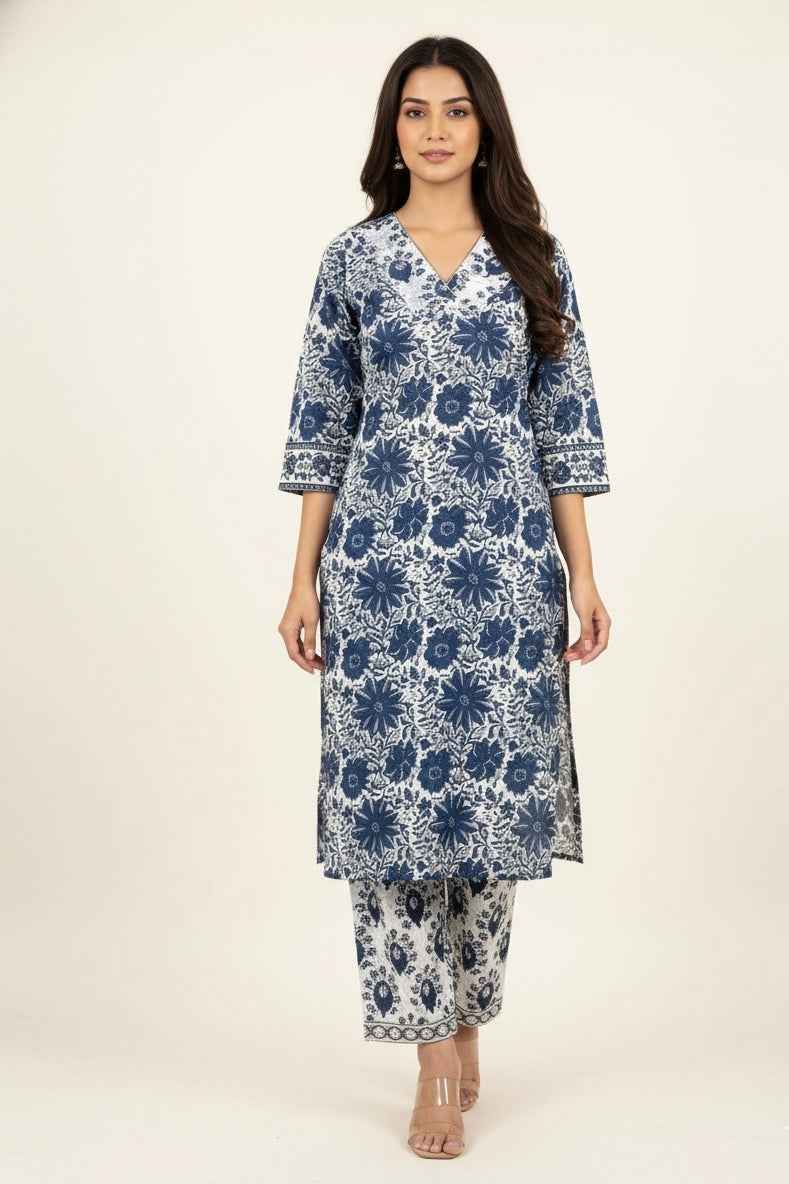 Pure Cotton Three Piece Dupatta Set CS0263