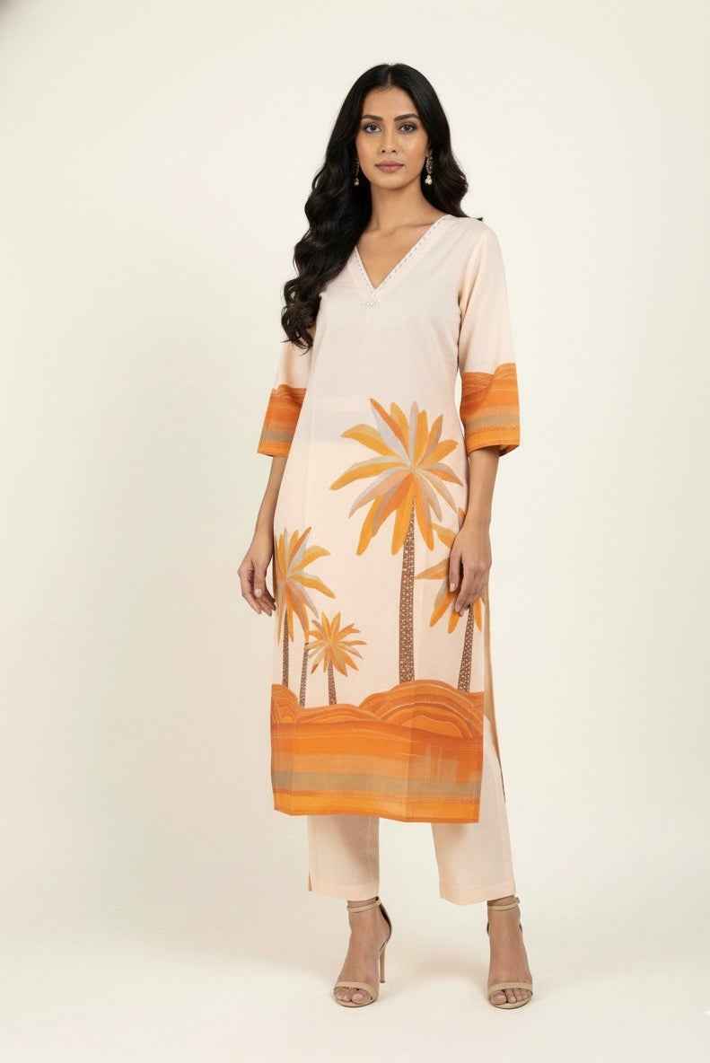 Pure Cotton Three Piece Dupatta Set CS0264