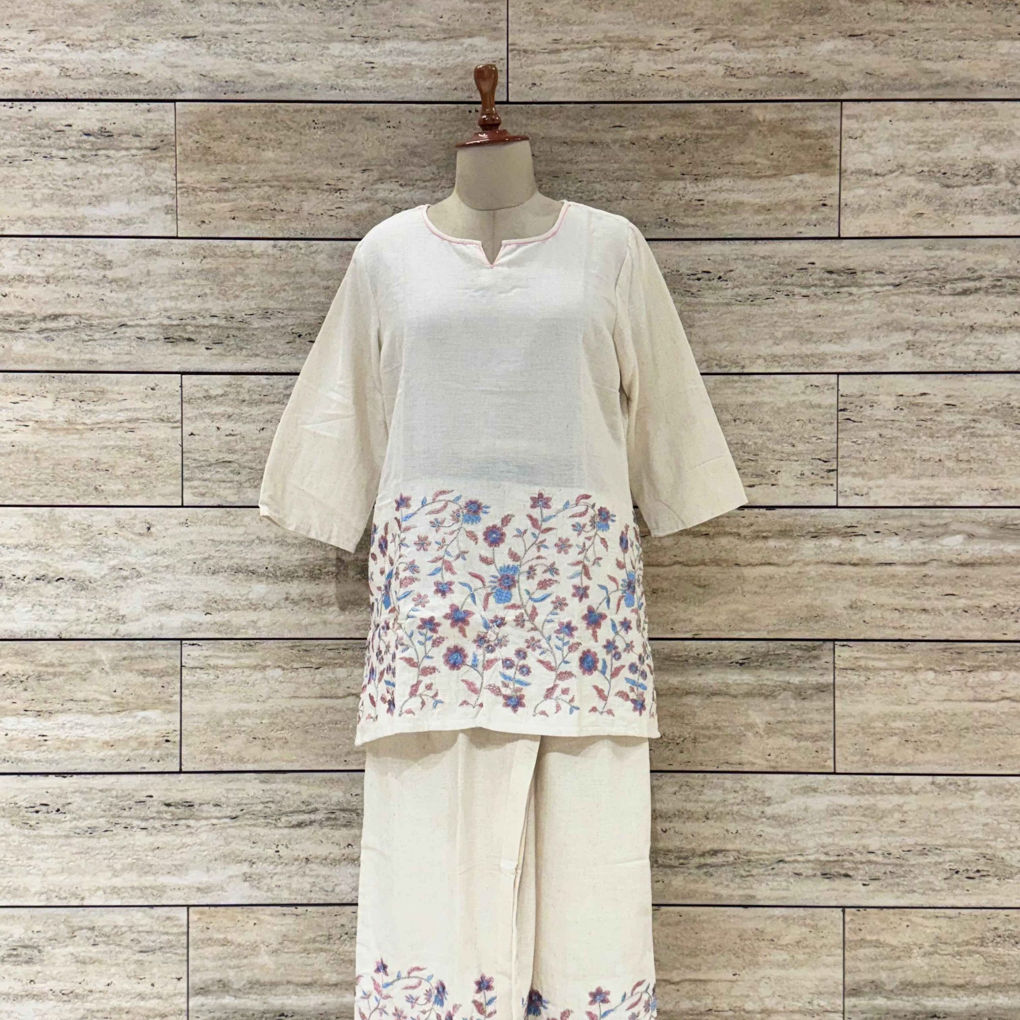 Two Piece Pure Cotton embroidery  Co ord set