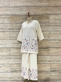 Two Piece Pure Cotton embroidery  Co ord set