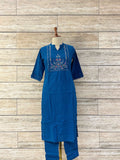 Straight Pant Set With Embroidery