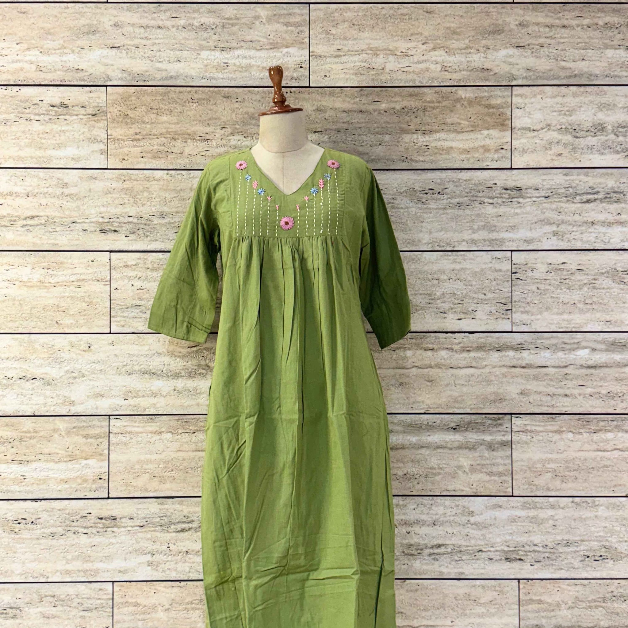 Solid Base Pure Cotton Two Piece Pant Set RS017