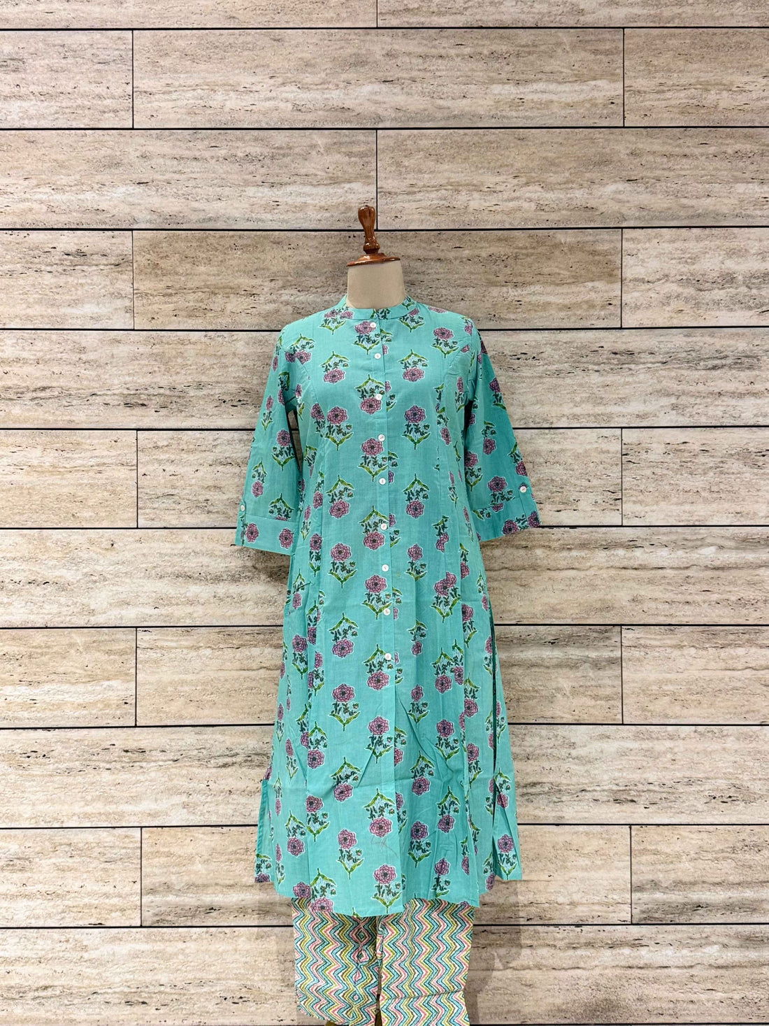 Floral Print Pure Cotton Pant Set RS008