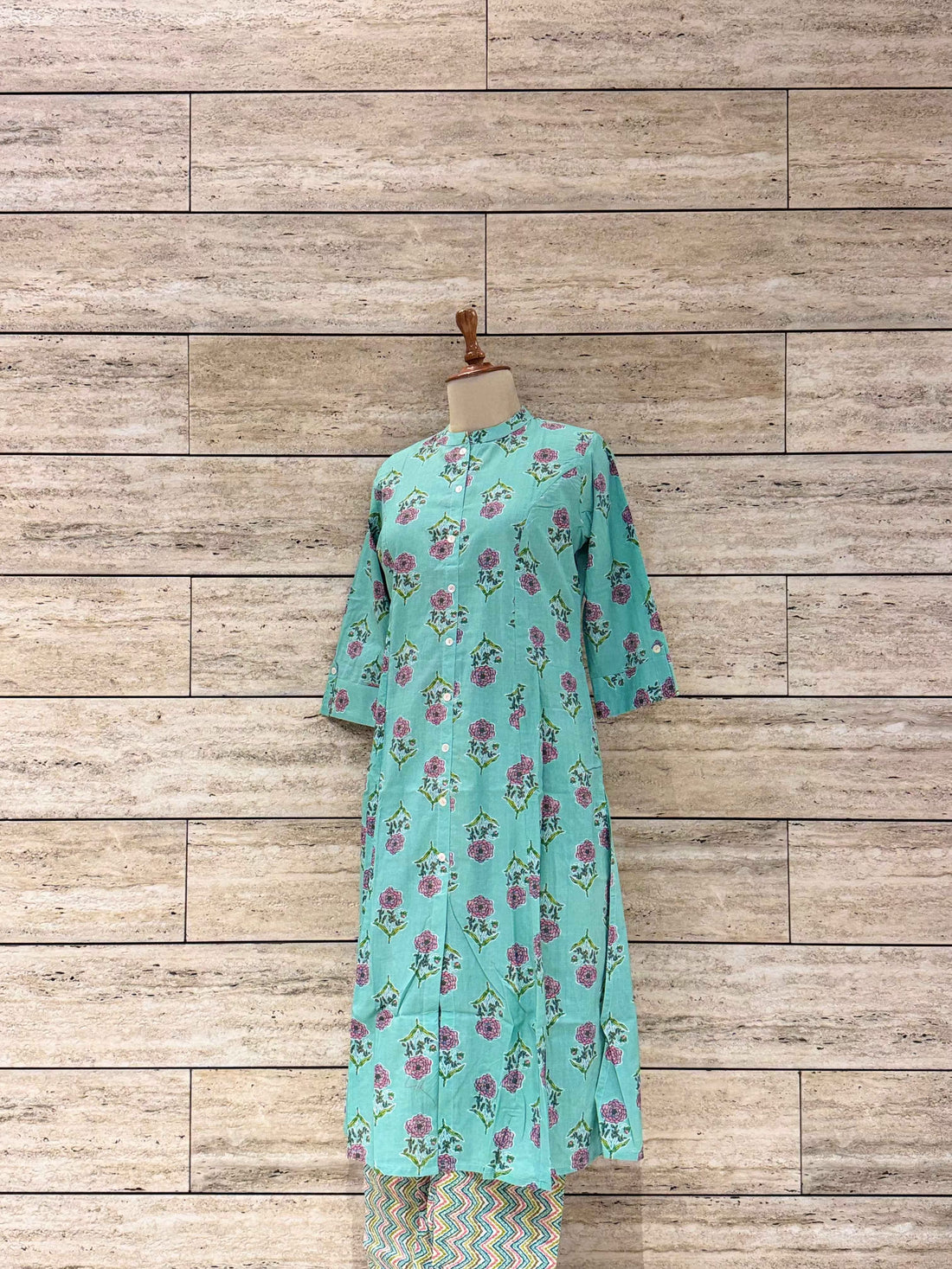 Floral Print Pure Cotton Pant Set RS008
