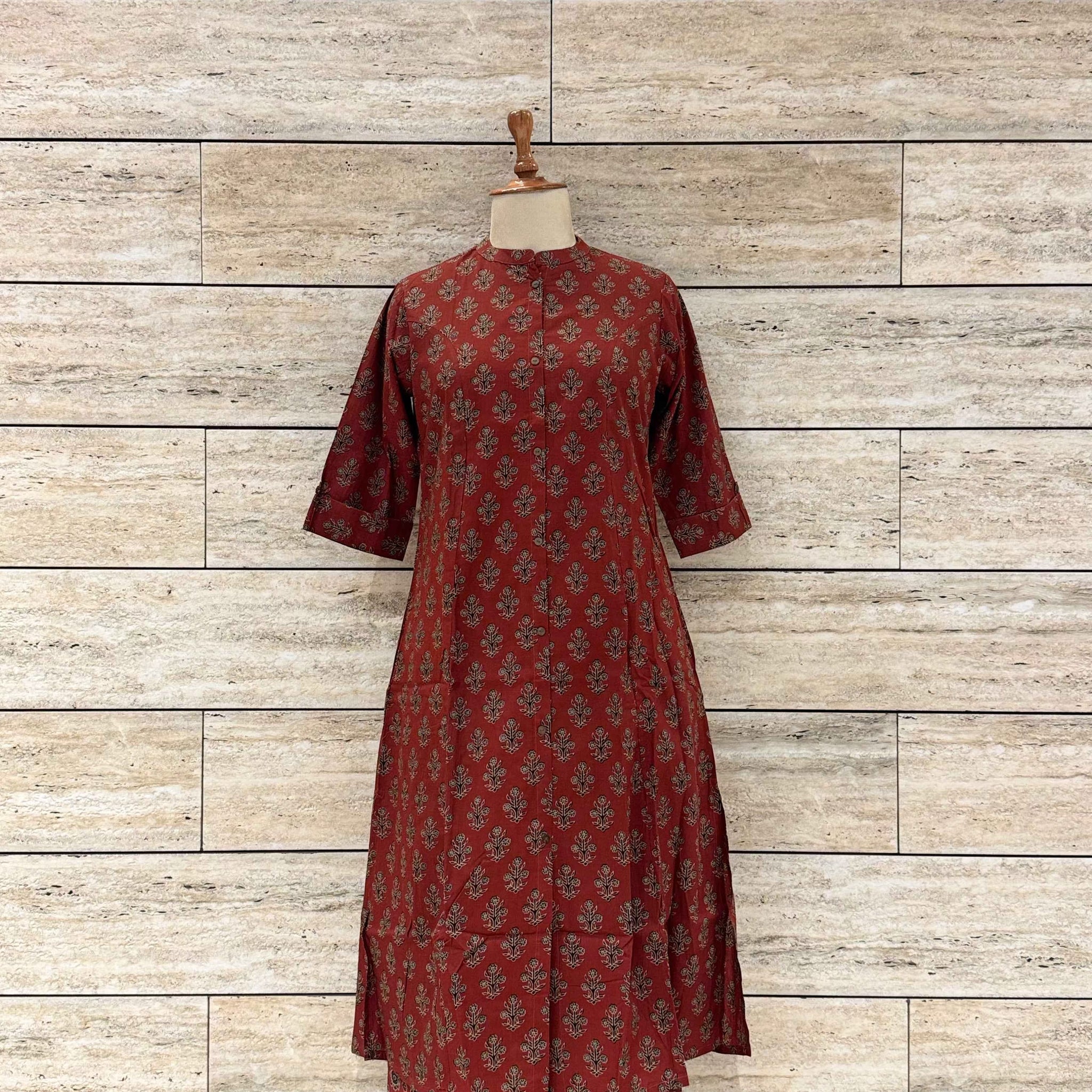 Floral Print Pure Cotton Two Piece Pant Set RS007