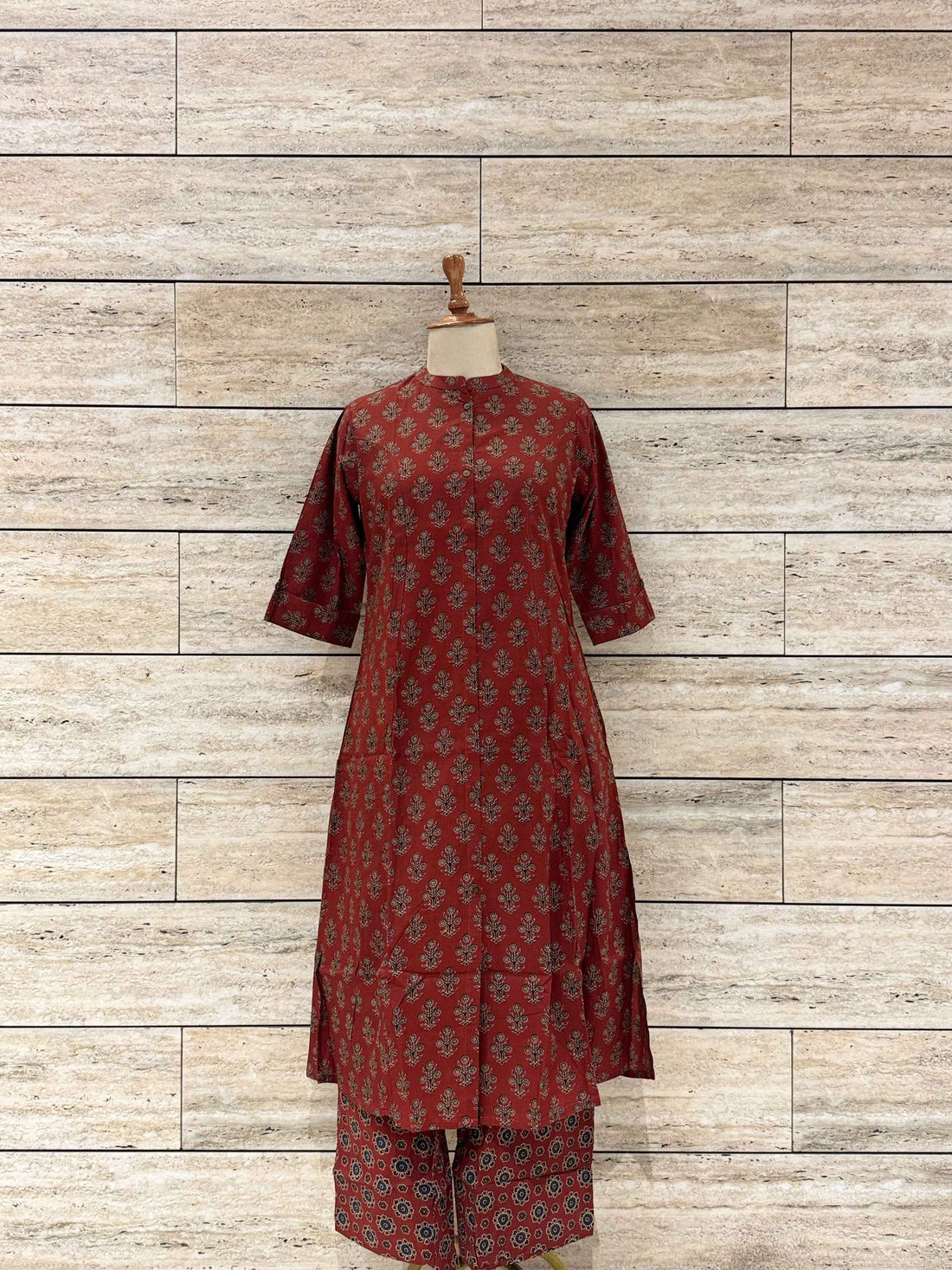 Floral Print Pure Cotton Two Piece Pant Set RS007