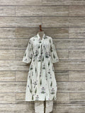 Floral Print A Line Pure Cotton Two Piece Pant Set RS003