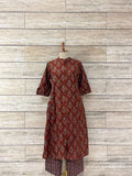 Hand Block Pure Cotton Two Piece Pant Set RS002