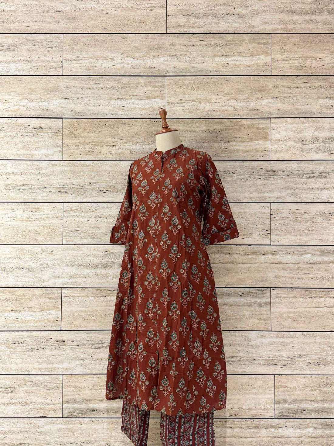 Hand Block Pure Cotton Two Piece Pant Set RS002